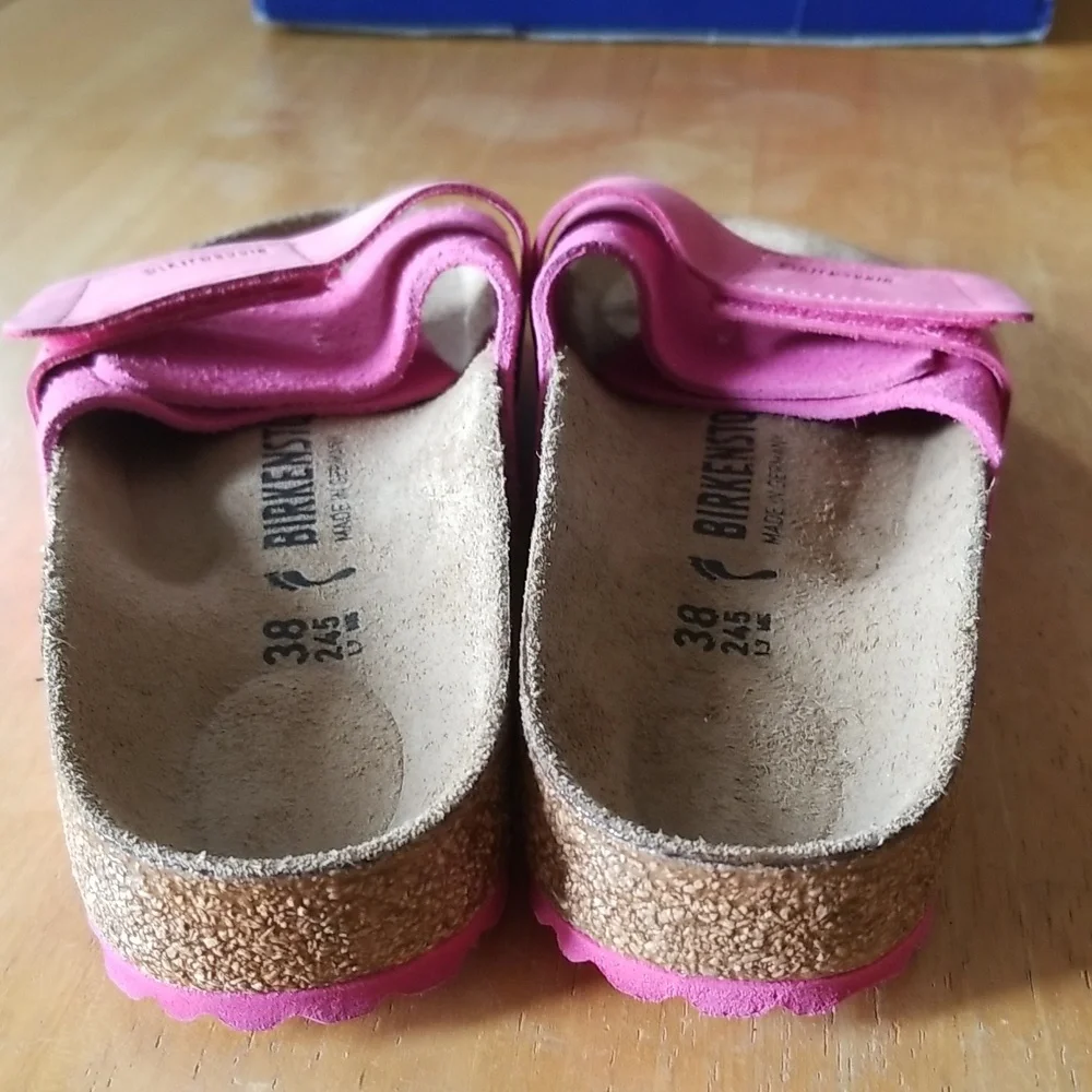 Birkenstock Oita Slide Sandal in Fuchsia - Picture 9 of 12